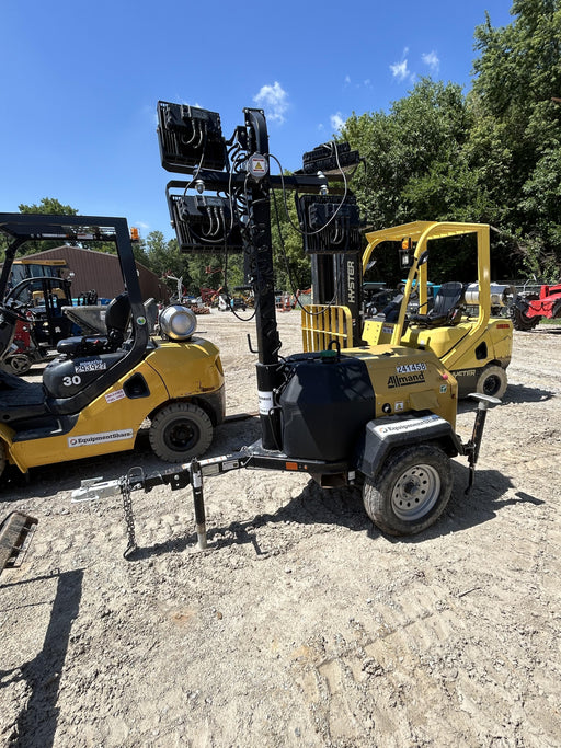 2022 Allmand NLV3GR (4) LED Light Fixture 350W, 23' Vertical Mast, 3kW Prime, Towable, Deep Sea L401, Leveling Jacks, Yanmar T4F 5.8hp