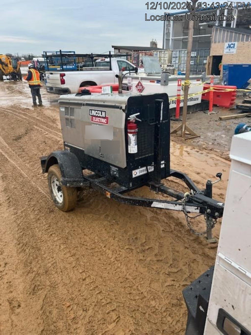 2019 Lincoln Electric Vantage 322 Ready-Pak 3, Two Wheel Trailer, Fender and Light Kit, Cable Rack