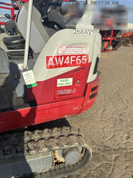 2022 TAKEUCHI TB235-2R