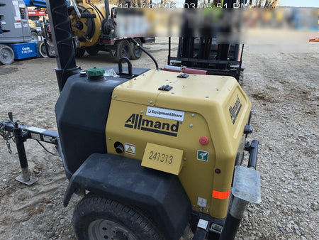 2022 Allmand NLV3GR (4) LED Light Fixture 350W, 23' Vertical Mast, 3kW Prime, Towable, Deep Sea L401, Leveling Jacks, Yanmar T4F 5.8hp