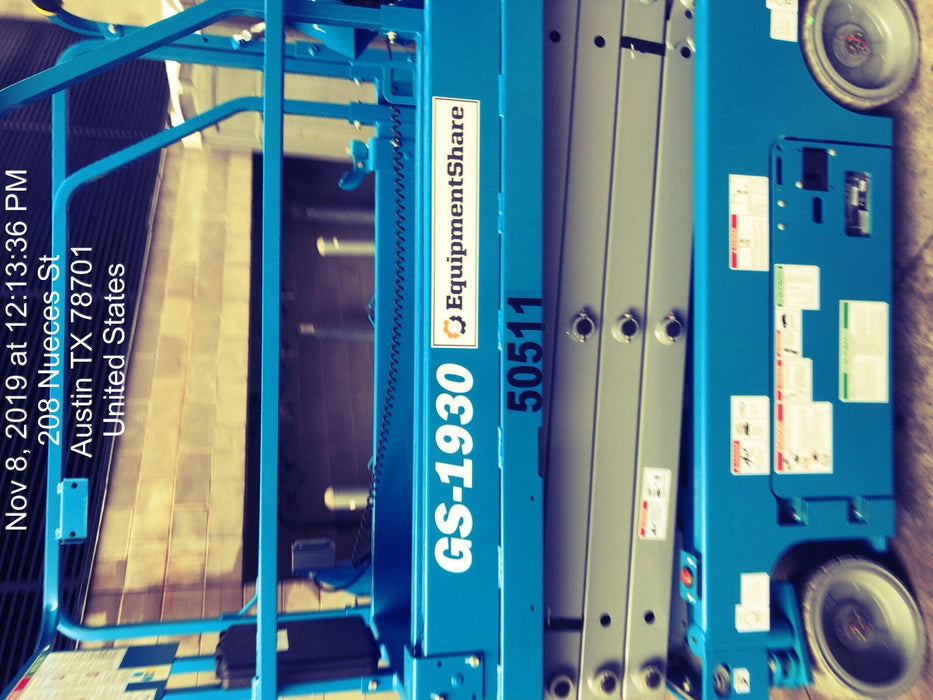 2019 Genie GS-1930 Fixed Rails with Chain Entry