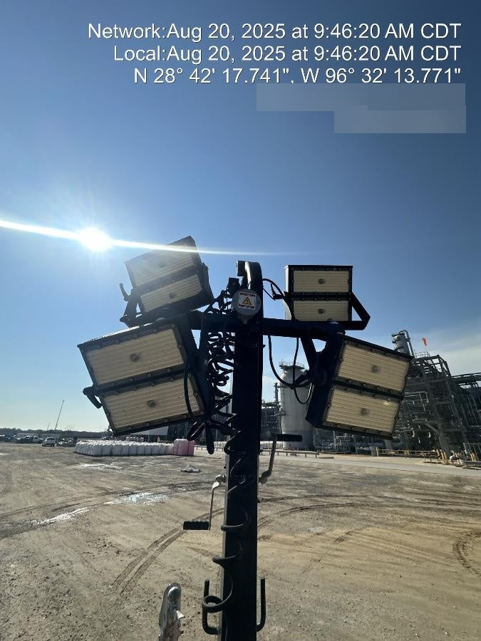 2022 Allmand NLV3GR (4) LED Light Fixture 350W, 23' Vertical Mast, 3kW Prime, Towable, Deep Sea L401, Leveling Jacks, Yanmar T4F 5.8hp