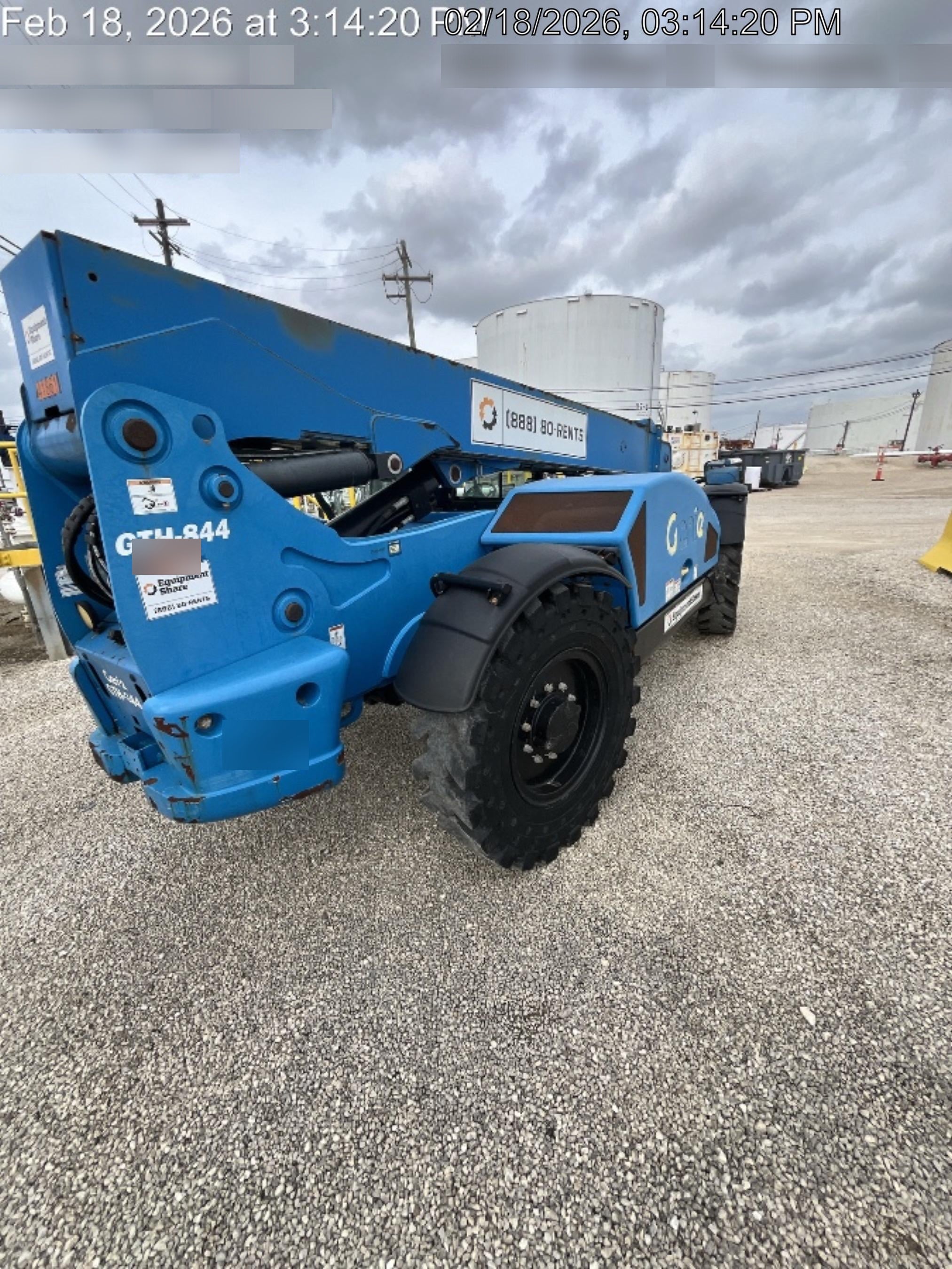 2019 Genie GTH-844 Cab/Heat/AC, Solid RT Tires, LED Work Lights, Beacon 60" QA Carriage, 48" Forks