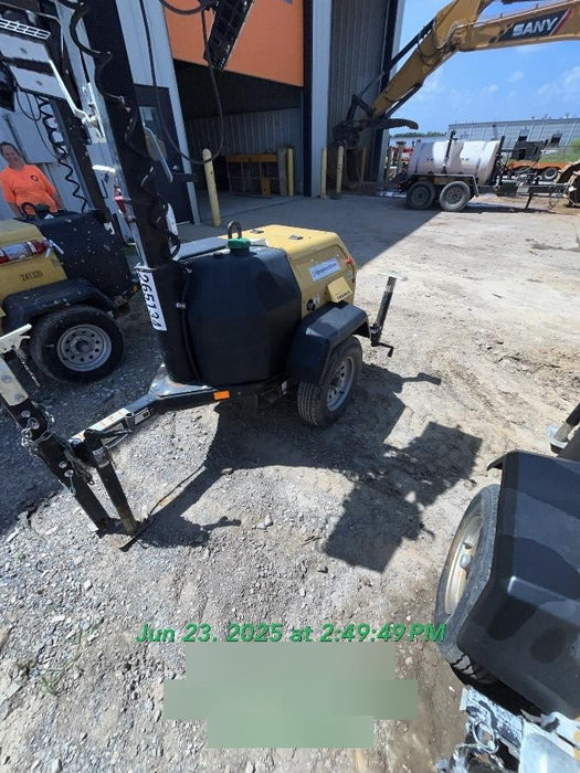 2022 Allmand NLV3GR (4) LED Light Fixture 350W, 23' Vertical Mast, 3kW Prime, Towable, ES Decals, T3