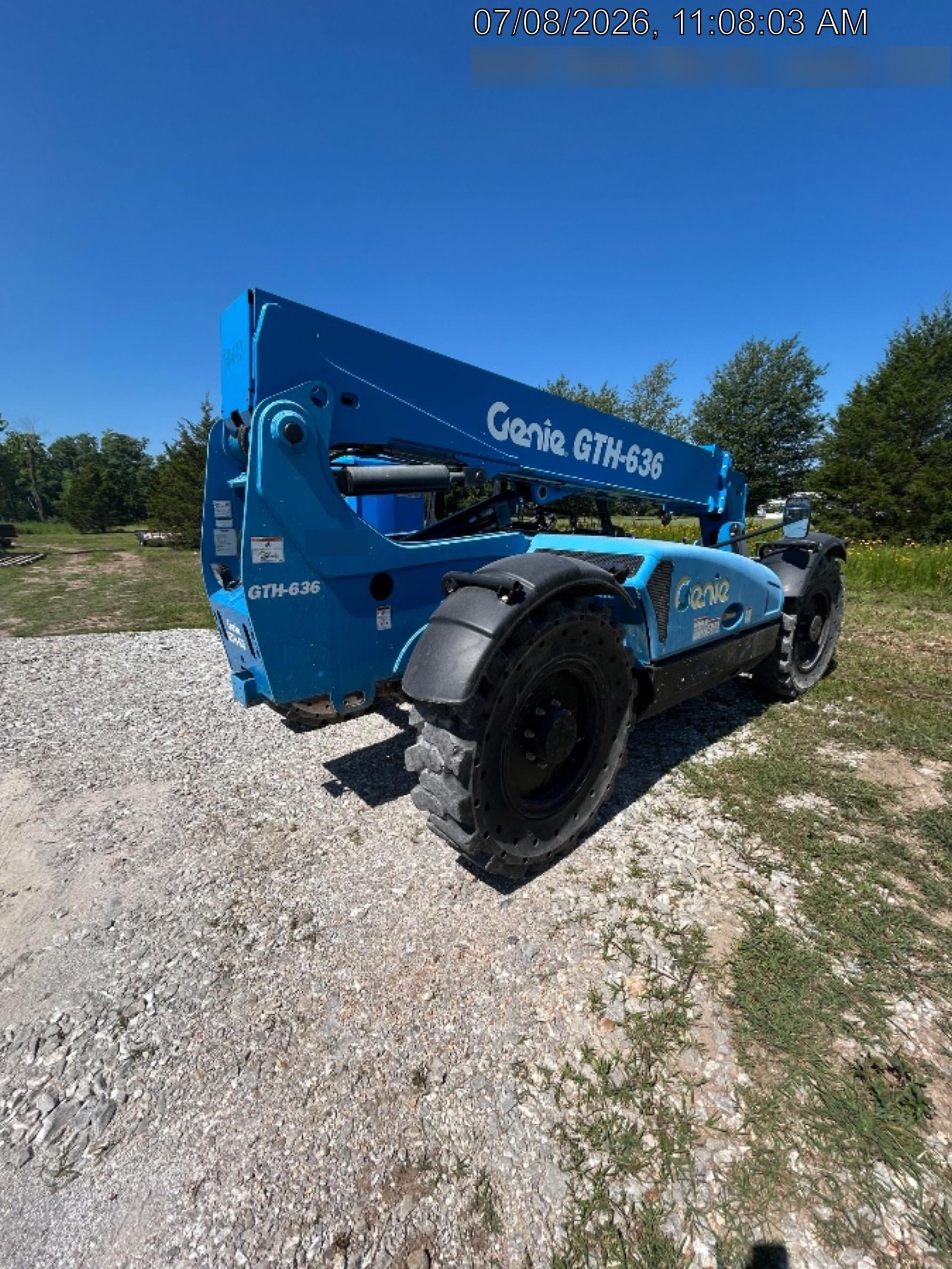 2018 Genie GTH-636 Genie GTH-636 w/Open ROPS, Work Lights, Solid Tires, RH Cab Mesh, Beacon, 48" Carriage and Forks
