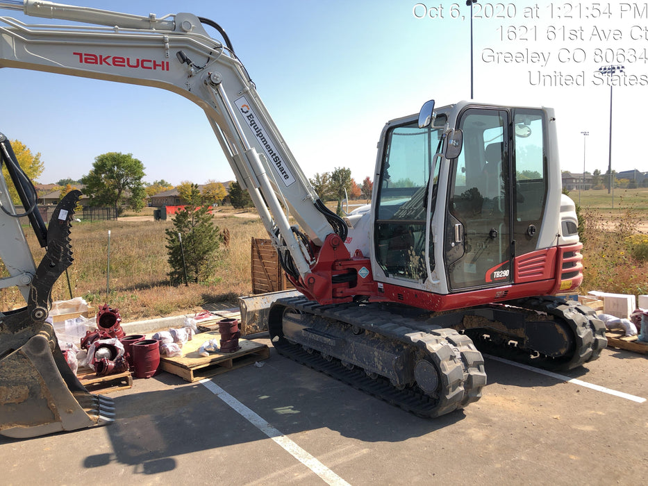 2020 Takeuchi TB290C Cab/Heat/Air, Rubber Tracks, Manual TAG QC