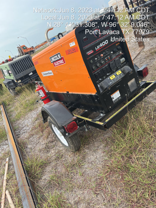 2022 Lincoln Electric LE400 Kubota V1505, Trlr, Cable Rack, Light Kit, ES Decals, T3