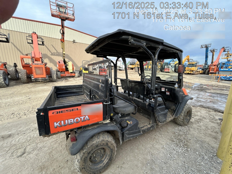 2019 Kubota RTV-X1140W-H 4wd Utility Cart, LED Strobe, Windshield Tempered Glass, Plastic Canopy, Wire Harness Kit, Backup Alarm