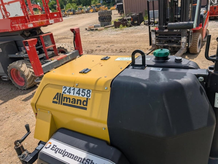 2022 Allmand NLV3GR (4) LED Light Fixture 350W, 23' Vertical Mast, 3kW Prime, Towable, Deep Sea L401, Leveling Jacks, Yanmar T4F 5.8hp