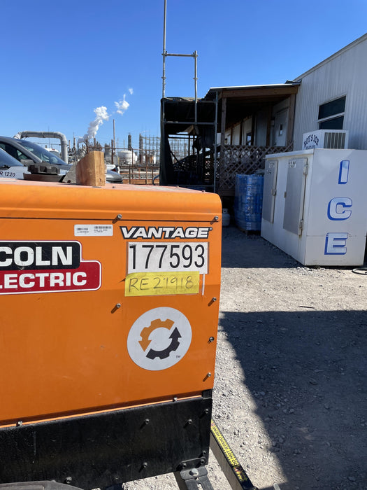 2021 Lincoln Electric Vantage 322 Vantage 322 Ready Pak 3 w/ Decals, ORANGE (includes trailer, cable rack, fender light kit) NO Telematics