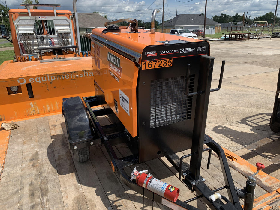 2021 Lincoln Electric Vantage 322 Vantage 322 Ready Pak 3 w/ Decals, ORANGE (includes trailer, cable rack, fender light kit) NO Telematics