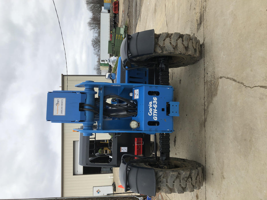 2019 Genie GTH-636 Canopy, Solid RT Tires, LED Work Lights, Beacon 60" QA Carriage, 48" Forks