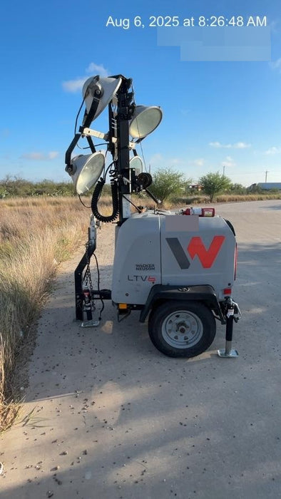 2019 Wacker Neuson LTV6L-MH Mobile Light Tower w/Fuel Level Sensor Installed