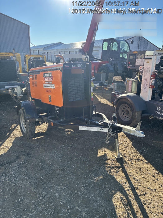 2022 Lincoln Electric LE400 Kubota V1505, Trlr, Cable Rack, Light Kit, ES Decals, T3