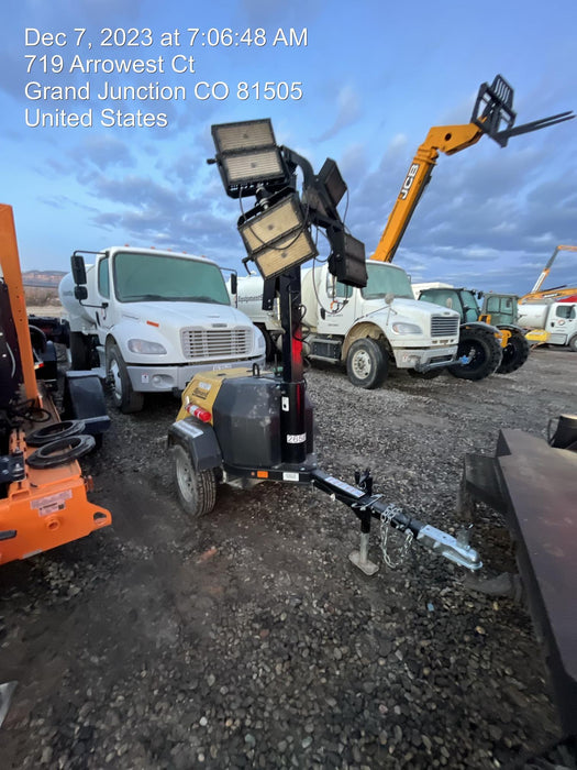 2022 Allmand NLV3GR (4) LED Light Fixture 350W, 23' Vertical Mast, 3kW Prime, Towable, ES Decals, T3