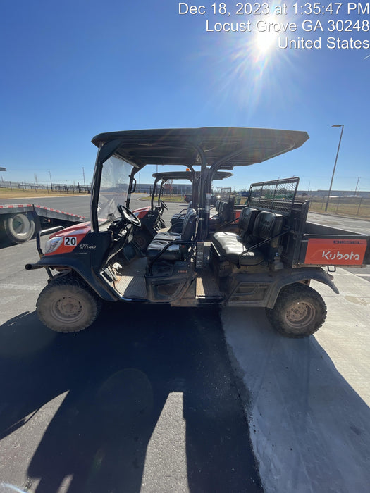 2022 Kubota RTV-X1140W-H Plastic Canopy, Windshield Acrylic Clear, LED Strobe Light, Wire Harness Kit, Back up Alarm