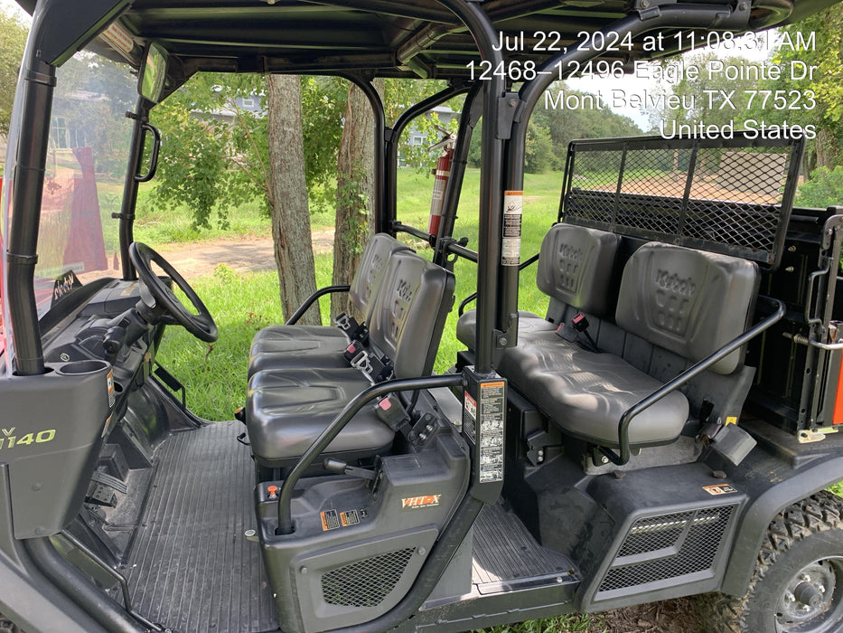 2021 Kubota RTV-X1140W-H Plastic Canopy, Windshield Acrylic Clear, LED Strobe Light, Wire Harness Kit, Back up Alarm