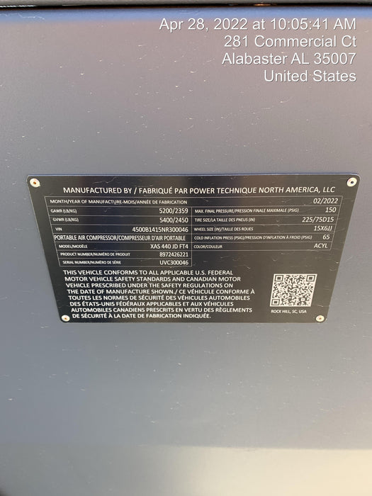 2022 ATLAS COPCO XAS440
