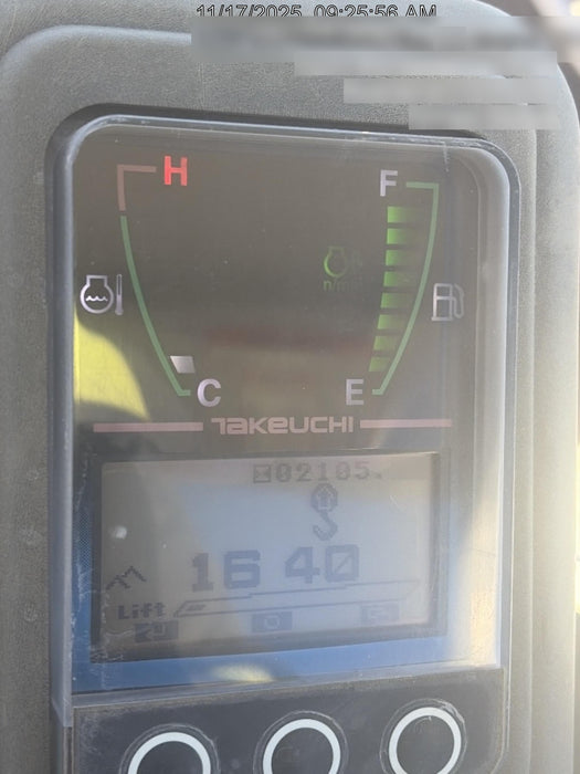 2019 Takeuchi TB260 Takeuchi TB260 Canopy w/Rubber Tracks, Auxiliary Hydraulics, Standard Blade, Manual QC