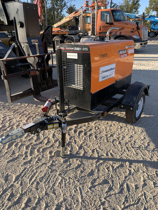 2021 Lincoln Electric Vantage 322 Vantage 322 Ready Pak 3 w/ Decals, ORANGE (includes trailer, cable rack, fender light kit) NO Telematics