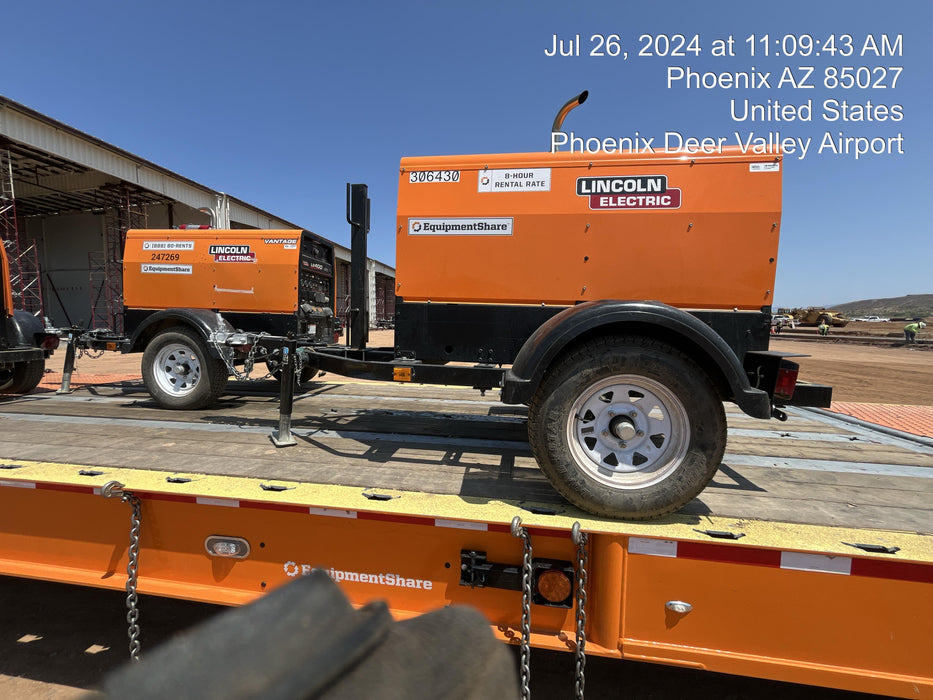 2023 Lincoln Electric LE400 Kubota V1505, Trlr, Cable Rack, Light Kit, ES Decals, T3