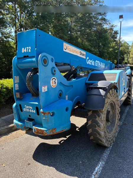 2018 Genie GTH-844 Genie GTH-844D w/Open ROPS, Solid Tires, Work Light/Beacon, 60" Carriage and Forks