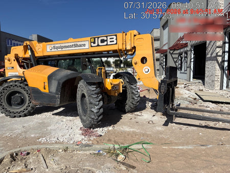 2018 JCB 509-42 JCB 509-42 Enclosed Cab, 74 HP, Solid Tires, Worklights, Beacon, Aux Hydraulics, Lifting Eye