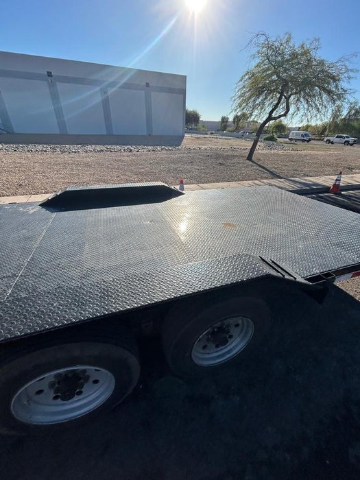 2025 TEXAS PRIDE TRAILERS 21' Lowboy Gravity Tilt Bed 14K Bumper Pull Trailer