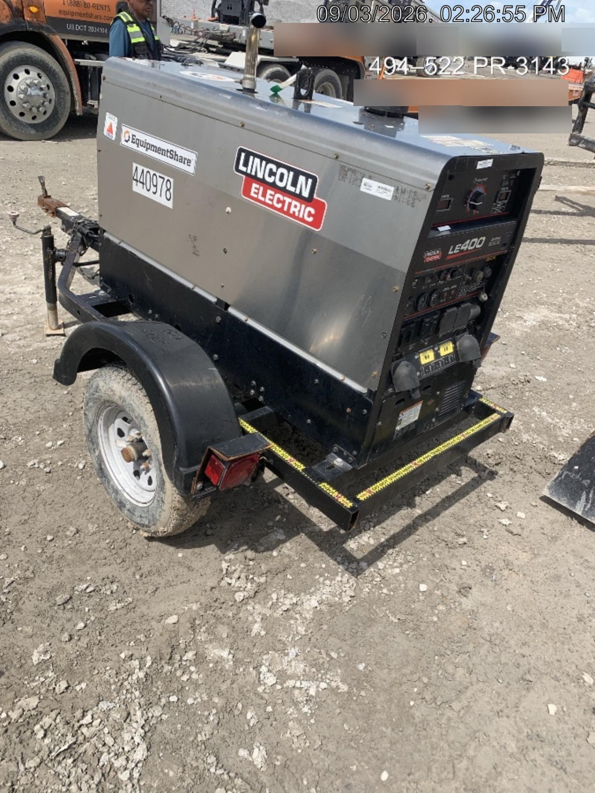 2024 Lincoln Electric LE400 Kubota V1505, Trlr, Cable Rack, Light Kit, ES Decals, T3