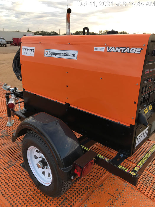 2021 Lincoln Electric Vantage 322 Vantage 322 Ready Pak 3 w/ Decals, ORANGE (includes trailer, cable rack, fender light kit) NO Telematics