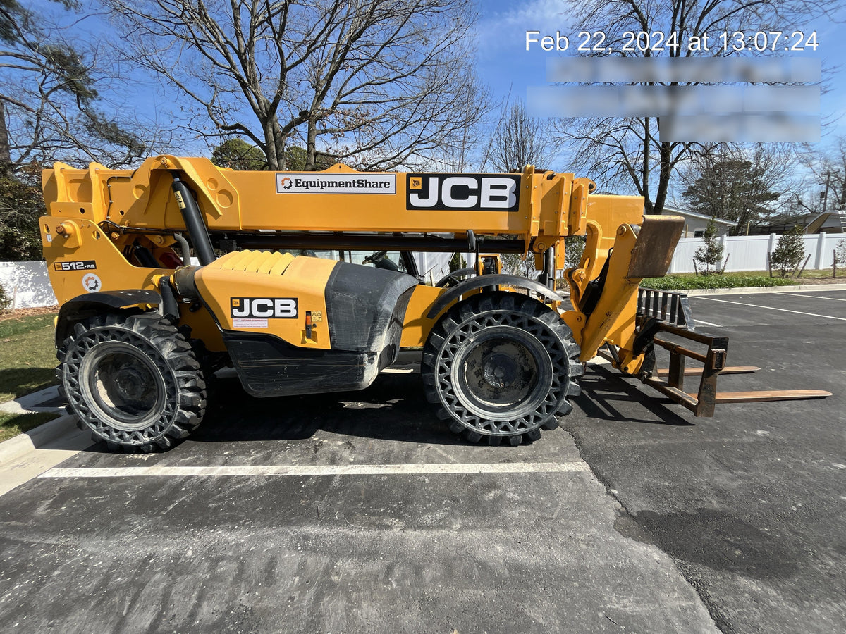 2020 JCB 512-56 Canopy, 74Hp, Solid Tires, Work Lights, Beacon, Aux Hydraulics, Back up Alarm, Lifting Eye, ES Decals