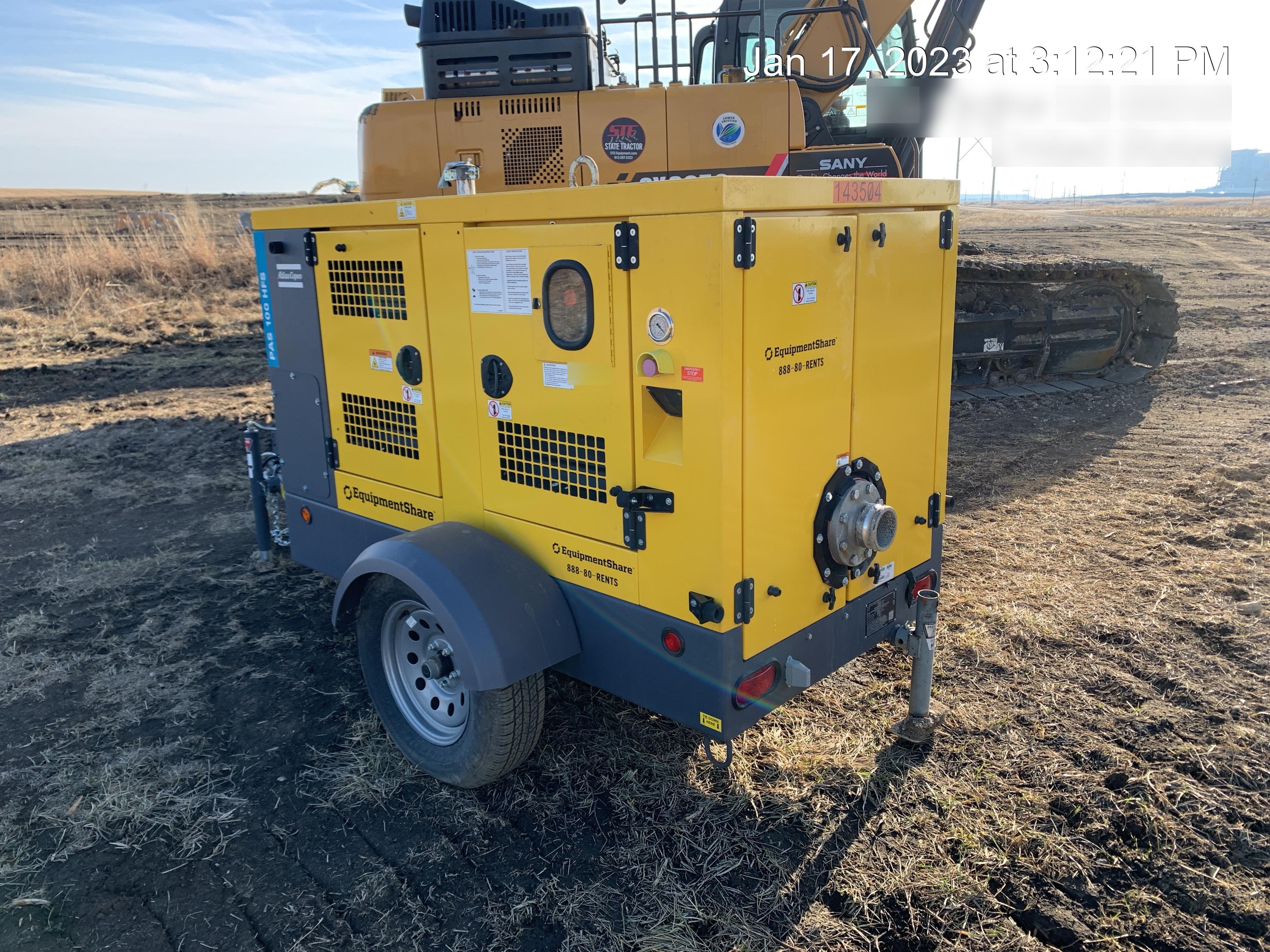 2021 ATLAS COPCO PAS 100 HF CS Enclosed