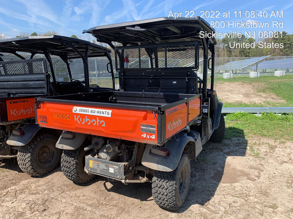 2022 Kubota RTV-X1140W-H Plastic Canopy, Windshield Acrylic Clear, LED Strobe Light, Wire Harness Kit, Back up Alarm
