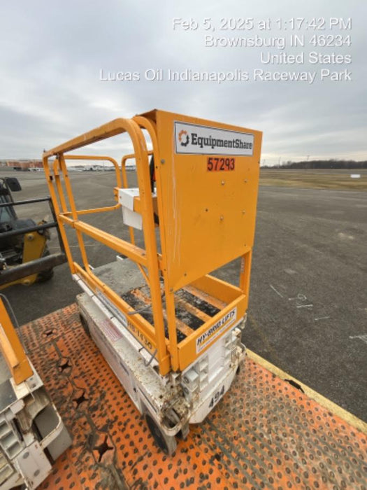 Custom Equipment HB-1430 <ul>
 <li>Hy-Brid Scissor Lift</li>
  <li>Platform capacity up to 670 lbs.</li>
  <li>Working height up to 20 ft</li>
  <li>Weighs under 1,700 lbs.</li>
  <li>Non-marking wheels </li>
</ul>