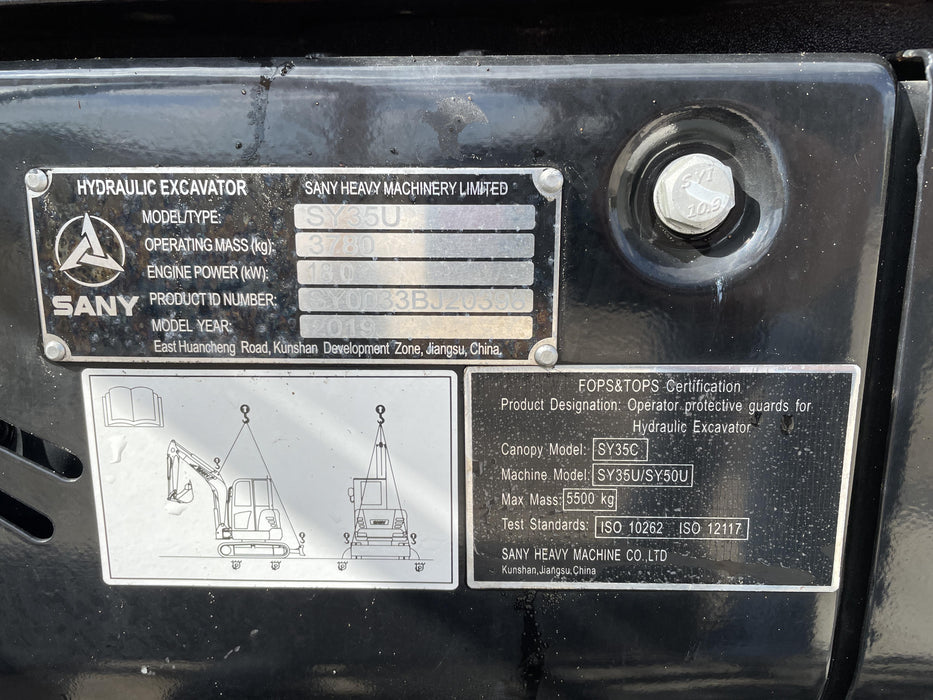 2019 SANY SY35U