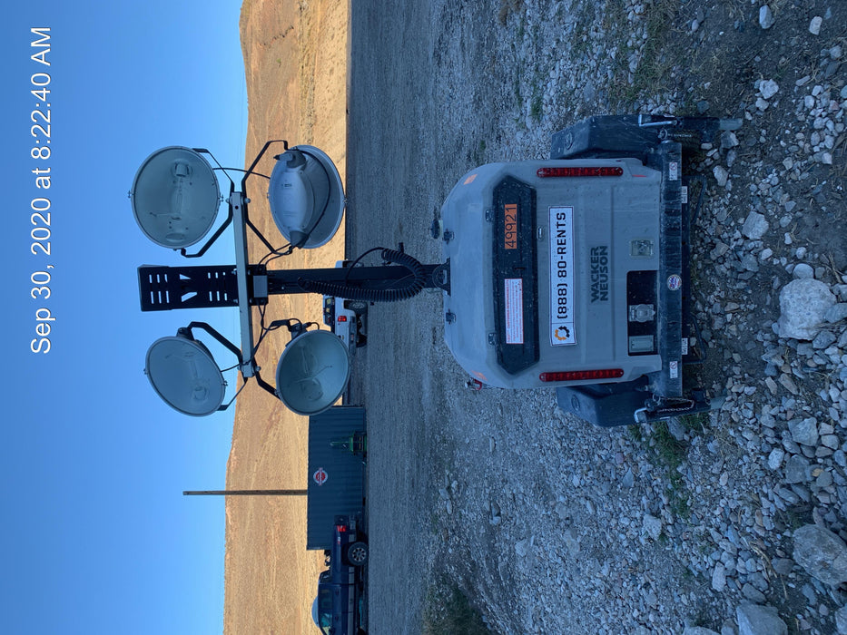 2019 Wacker Neuson LTV6L-MH Mobile Light Tower w/Fuel Level Sensor Installed
