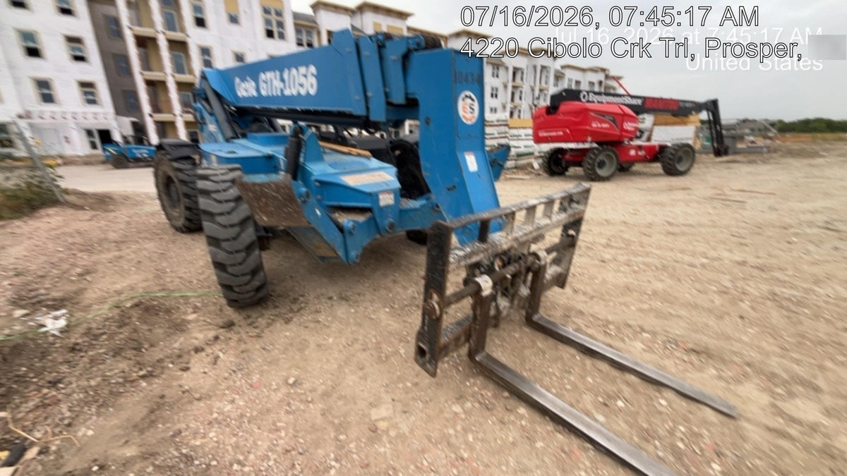 2018 Genie GTH-1056 Genie GTH-1056 w/Open ROPS, Solid Tires, Work Light/Beacon, 60" Carriage and Forks