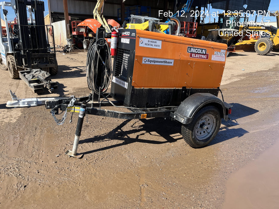 2023 Lincoln Electric LE400 Kubota V1505, Trlr, Cable Rack, Light Kit, ES Decals, T3