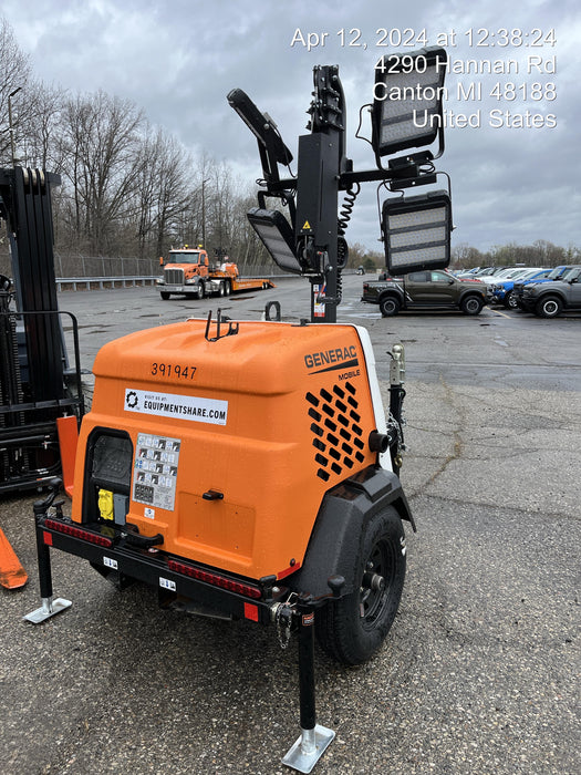 2024 Generac MLT2 Diesel, Flex Switch 120V Input, Powerzone Controller, 
(4) 320W LED Lights, 4kW Generator, 39.9 Gal Fuel Tank, 2" Ball, T3