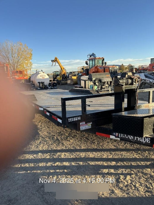 2025 TEXAS PRIDE TRAILERS 21' Lowboy Gravity Tilt Bed 14K Bumper Pull Trailer