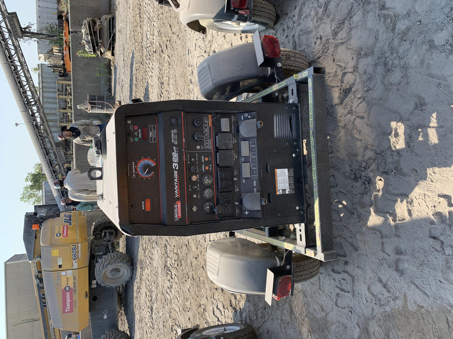 2019 Lincoln Electric Vantage 322 Ready-Pak 3, Two Wheel Trailer, Fender and Light Kit, Cable Rack