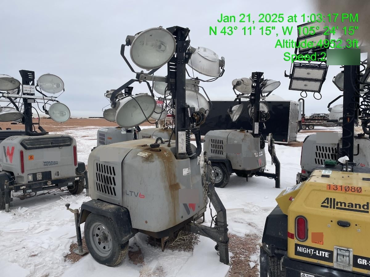 2019 Wacker Neuson LTV6L-MH Mobile Light Tower w/Fuel Level Sensor Installed