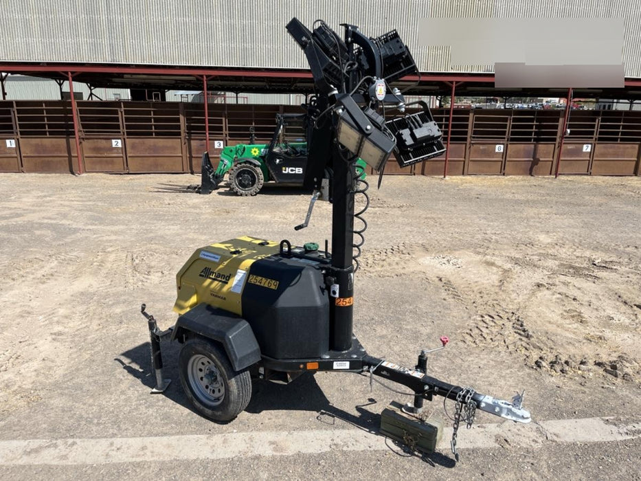 2022 Allmand NLV3GR (4) LED Light Fixture 350W, 23' Vertical Mast, 3kW Prime, Towable, ES Decals, T3