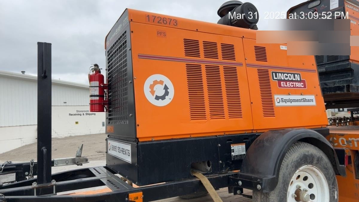 2021 Lincoln Electric Vantage 549X Ready Pak 3, ORANGE (includes trailer, cable rack, fender light kit)