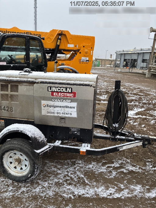 2019 Lincoln Electric Vantage 322 Welder Ready-Pak 3, Two wheel trailer, Fender and Light kit, Cable Rack