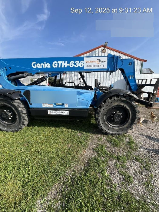 2018 Genie GTH-636 Genie GTH-636 w/Open ROPS, Solid Tires, Work Light/Beacon, 48" Carriage and Forks