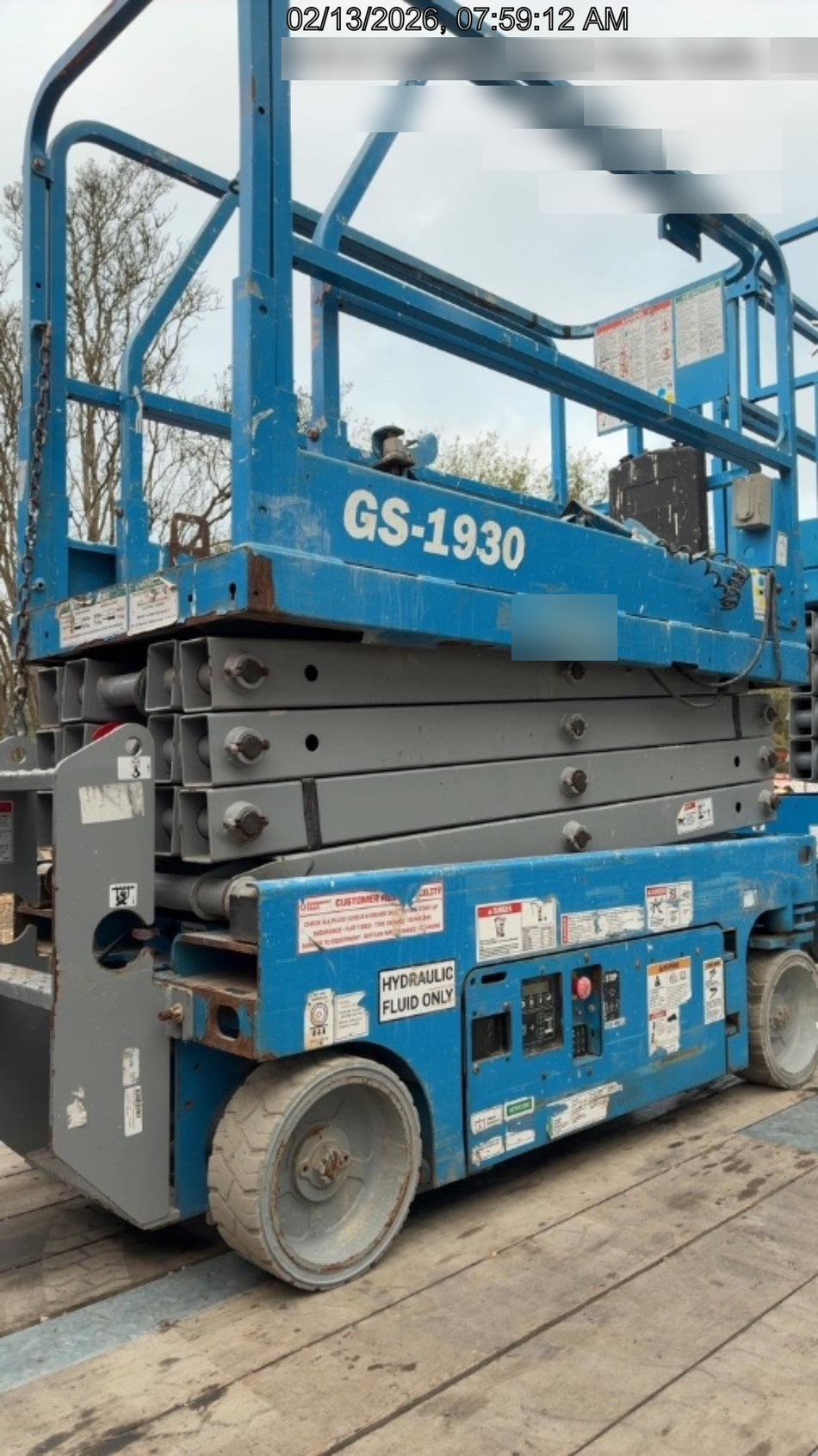 2019 Genie GS-1930 Fixed rails with chain Entry