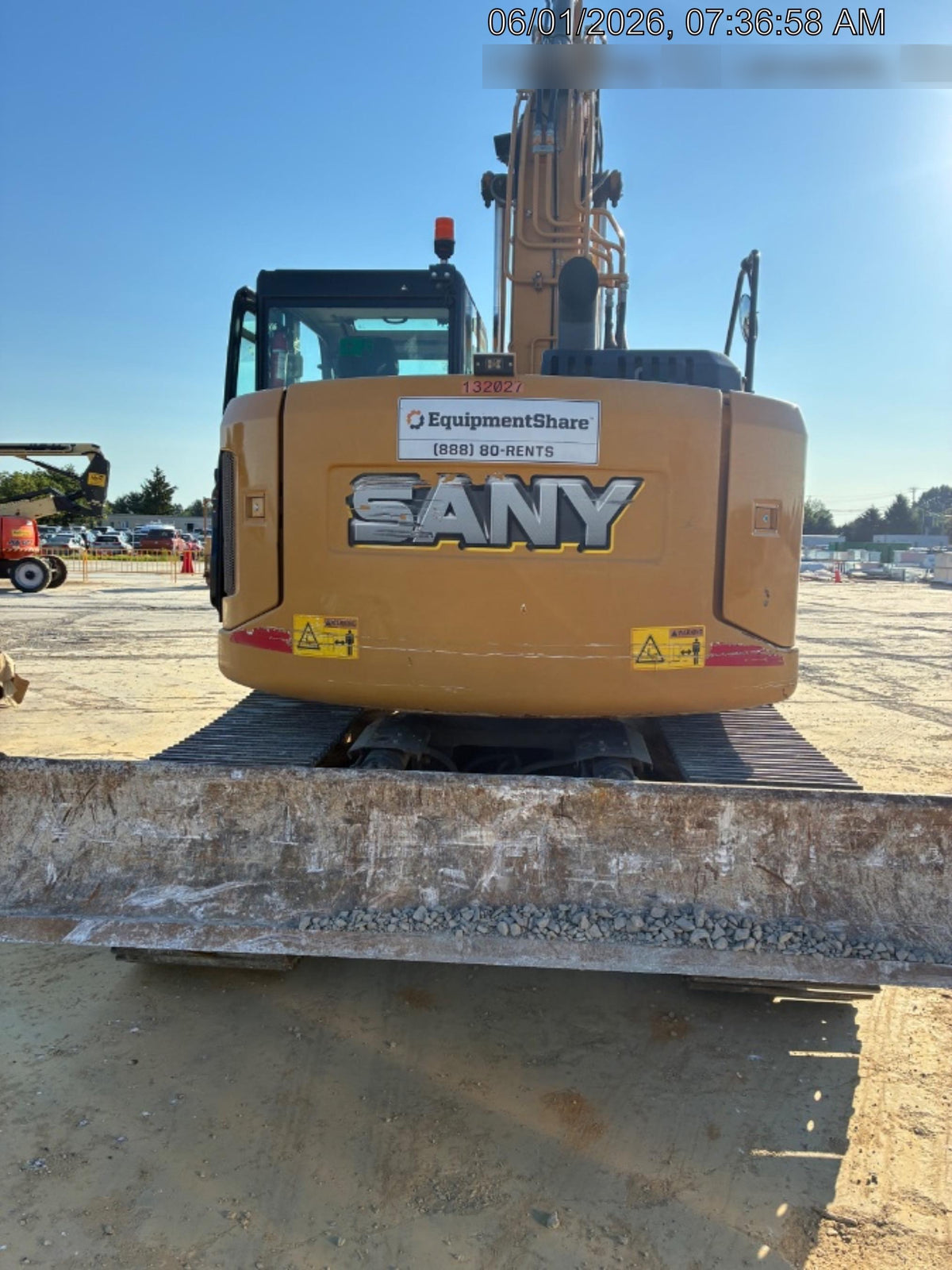 2020 Sany SY155U Rubber Tracks, Front Blade
