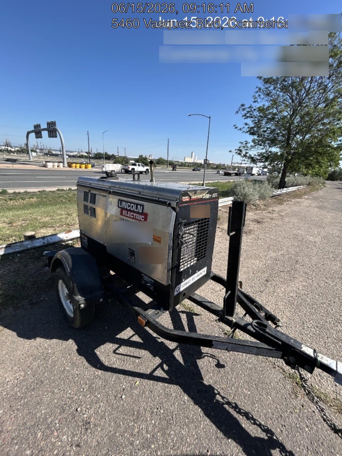2019 Lincoln Electric Vantage 322 Ready-Pak 3, Two Wheel Trailer, Fender and Light Kit, Cable Rack