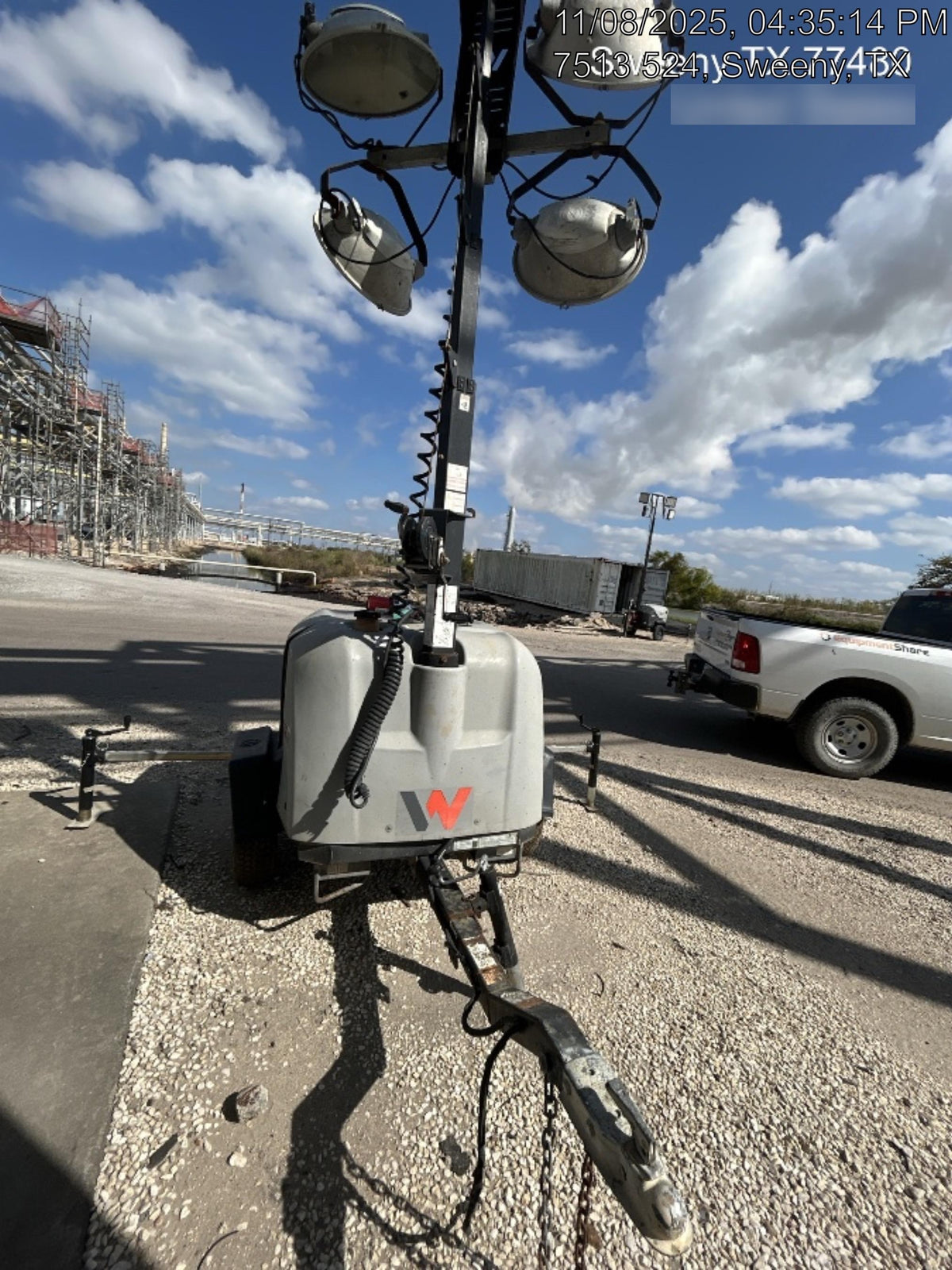 2019 Wacker Neuson LTV6L-MH Wacker Neuson LTV6L Mobile Light Tower w/Fuel Level Sensor Installed
